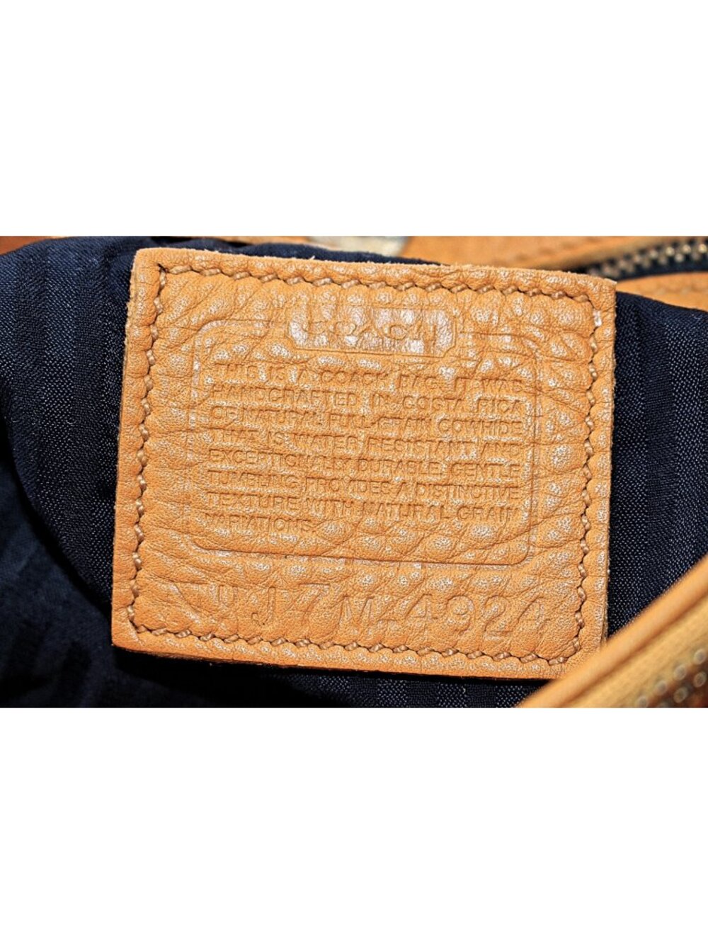 Coach Vintage - Sonoma Pocket Zip Natural Grain Bag 4924 -Marigold - Costa Rica - Picture 6 of 14